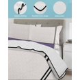 thumbnail image 4 of Quilts King Size, Farmhouse Purple, Soft Comforter Bedding Set for Bed, Modern Abstract Geometric Stripes Art Lightweight Quilted Bedspread with Pillow Cover(2 Pieces) for All Season, 96x106 Inch, 4 of 6