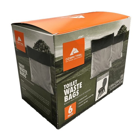 Ozark Trail Portable Toilet Waste Bags, 6 Count