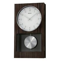 Seiko QXH046BLH Pendulum Wall Clock, Brown