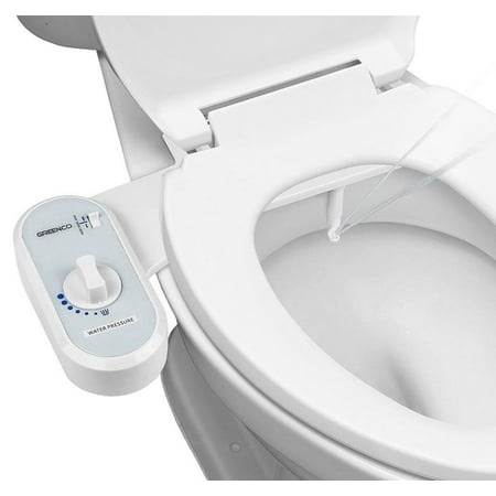 Greenco Bidet Fresh Water Spray Non-Electric Mechanical Bidet Toilet Seat