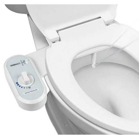 Greenco Bidet Fresh Water Spray Non-Electric Mechanical Bidet Toilet Seat (Best Bidet Toilet Seat)