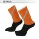 thumbnail image 3 of Calcetines de ciclismo Unique Bargains, transpirables, moldeadores, absorbentes de sudor, desodorantes, anti-fricción, naranja y negro, talla única, 1 par, 3 of 6