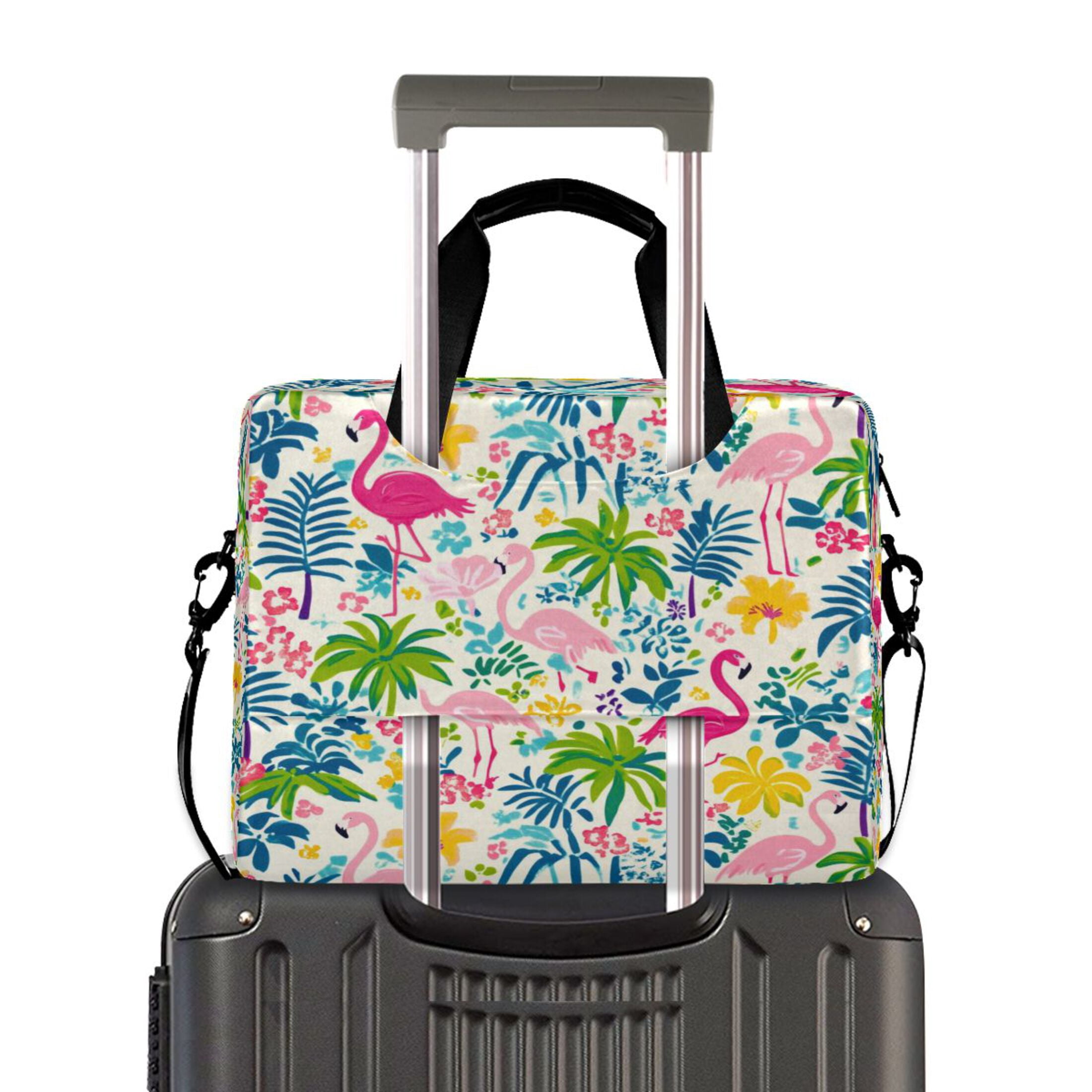 16" Laptop Tote Bag Laptop Sleeve Case Computer Briefcase for Work & Travel Colorful Flamingo Pattern
