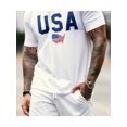 thumbnail image 1 of Ropa para hombre con camiseta gráfica "USA" - Algodón puro de 220 g, ropa deportiva informal de verano, cómoda y versátil, regalo perfecto para deportistas, ropa informal para el día a día | Ropa depo, 1 of 7