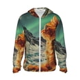 thumbnail image 1 of Fotbe Space Adventurer Cat Chaqueta con Protección Solar UPF 50+ para Hombre y Mujer, Camisa con Capucha y Bolsillos-Large, 1 of 7