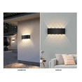 thumbnail image 5 of LED Wall Lamp Outdoor IP65 Waterproof Up Down Luminous Lighting Indoor Stair Garden Sconce Light Plastic AC110-220V, 5 of 7