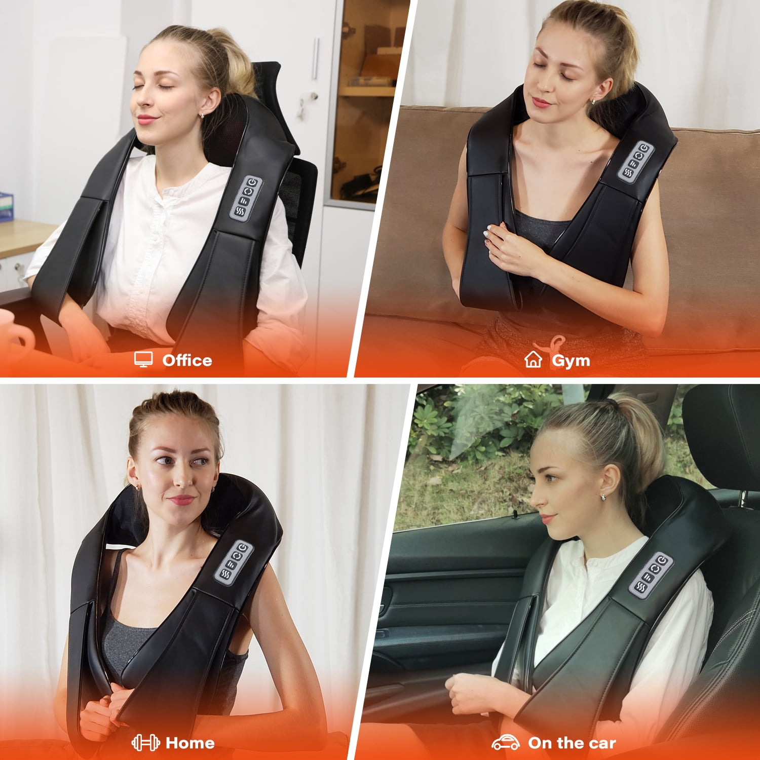 Ikristin Shiatsu Neck Massager with Heat, Kneading Massage for Neck, Back & Shoulder Muscle Relief, Gift for Women Men Mom Dad, Father's Day Mother's Day Christmas