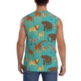 thumbnail image 4 of Lsque Cute Animals Print Men's Cotton Blend Sleeveless Muscle Shirts (S-3XL)- Moisture Wicking, Odor Protection, UPF 30+,X-Large, 4 of 8