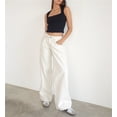 thumbnail image 2 of Pantalones vaqueros de pierna ancha for mujer, de talle bajo, holgados, pierna recta, pantalones de mezclilla for novio, pantalones vaqueros sueltos casuales, estilo niña Y2K, 2 of 5