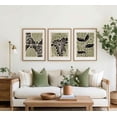 thumbnail image 2 of 3 Pcs Boho Abstract Floral Canvas Wall Art Mid Century Modern Minimalist Sage Green Neutral Flower Botanical Picture Wall Decor Poster Print Artwork for Living Room Bedroom Home Decoration, 2 of 7