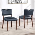 thumbnail image 3 of Comfort Pointe Bonito Midnight Blue Faux Leather Dining Chair - Set of 2, 3 of 7