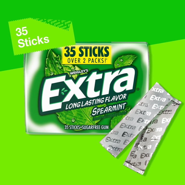 sugar free chewing tobacco EXTRA Spearmint Sugar-Free Minty Chewing Gum - 35 Count Pack