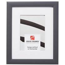 Craig Frames 23247635 5x7 inch Grey Picture Frame Matted for a 4x6 Photo