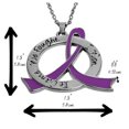 thumbnail image 5 of It Came. We Fought. I Won. Awareness Ribbon Survivor Necklace for Pancreatic Cancer, Lupus - Purple, 5 of 6