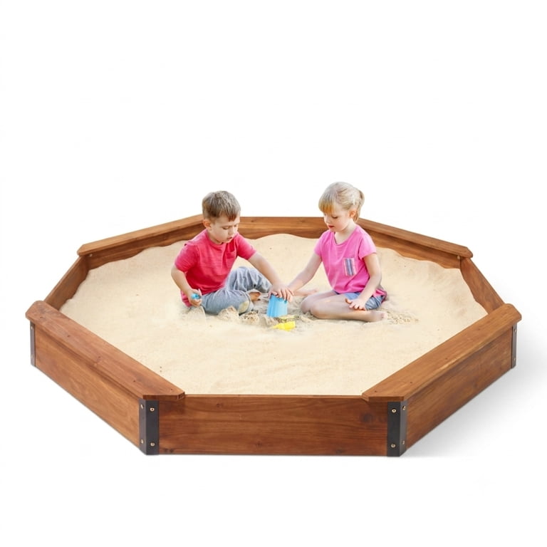 Badger Basket Octagon XL Wooden Sandbox with Liner and Cover
