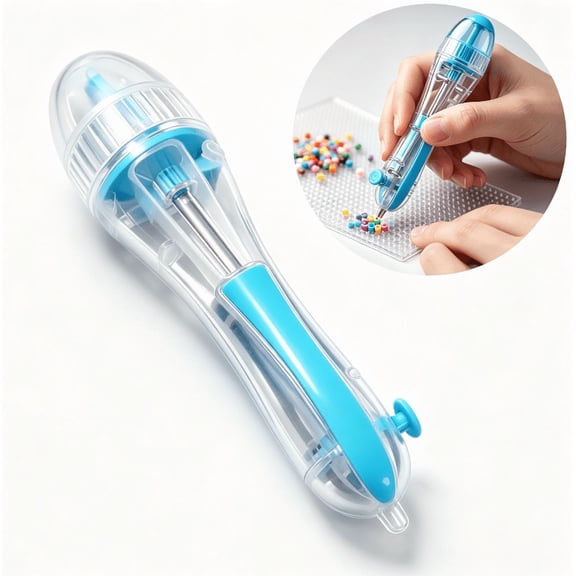 2.6mm Bead Pen Smooth Flow Dot Tool for DIY Puzzle Mosaic Art Hand Coordination Practice Relaxing Craft Learning Play(Blue)