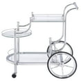 thumbnail image 5 of Sarandon 3-tier Glass Shelf Metal Bar Cart Chrome, 5 of 8