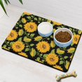 thumbnail image 2 of Dog Food Mat Featuring Bright Yellow Sunflower Artwork, Absorbent Waterproof Non-Slip Pet Feeding Mat Durable, 2 of 4