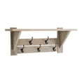 thumbnail image 2 of Alaterre Furniture Castleton Mango Wood 40"W Coat Hook with Shelf, Driftwood, 2 of 3