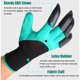 thumbnail image 2 of Guantes de jardín con garras en la mano derecha para cavar, palma y dedos de goma de látex duraderos, muñeca de punto ceñido, ajuste ceñido Agarre de punto, 2 pares verde y morado para jardinero, 2 of 4