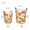 thumbnail image 5 of XMXT Collapsible Laundry Basket, Colorful Peach Print Polyester Waterproof Laundry Hamper, 40L, 5 of 8