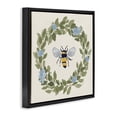 thumbnail image 2 of Stupell Industries Cottage Bee Celebration Wreath Black Floating Frame Canvas Art, 18 x 18, by Lucille Price, 2 of 8