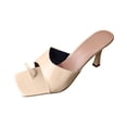 thumbnail image 2 of Zapatillas sexis de tacón alto, sandalias de cabeza cuadrada para mujer, chanclas, zapatos que combinan con todo Wmkox8yii ytu3941, 2 of 4