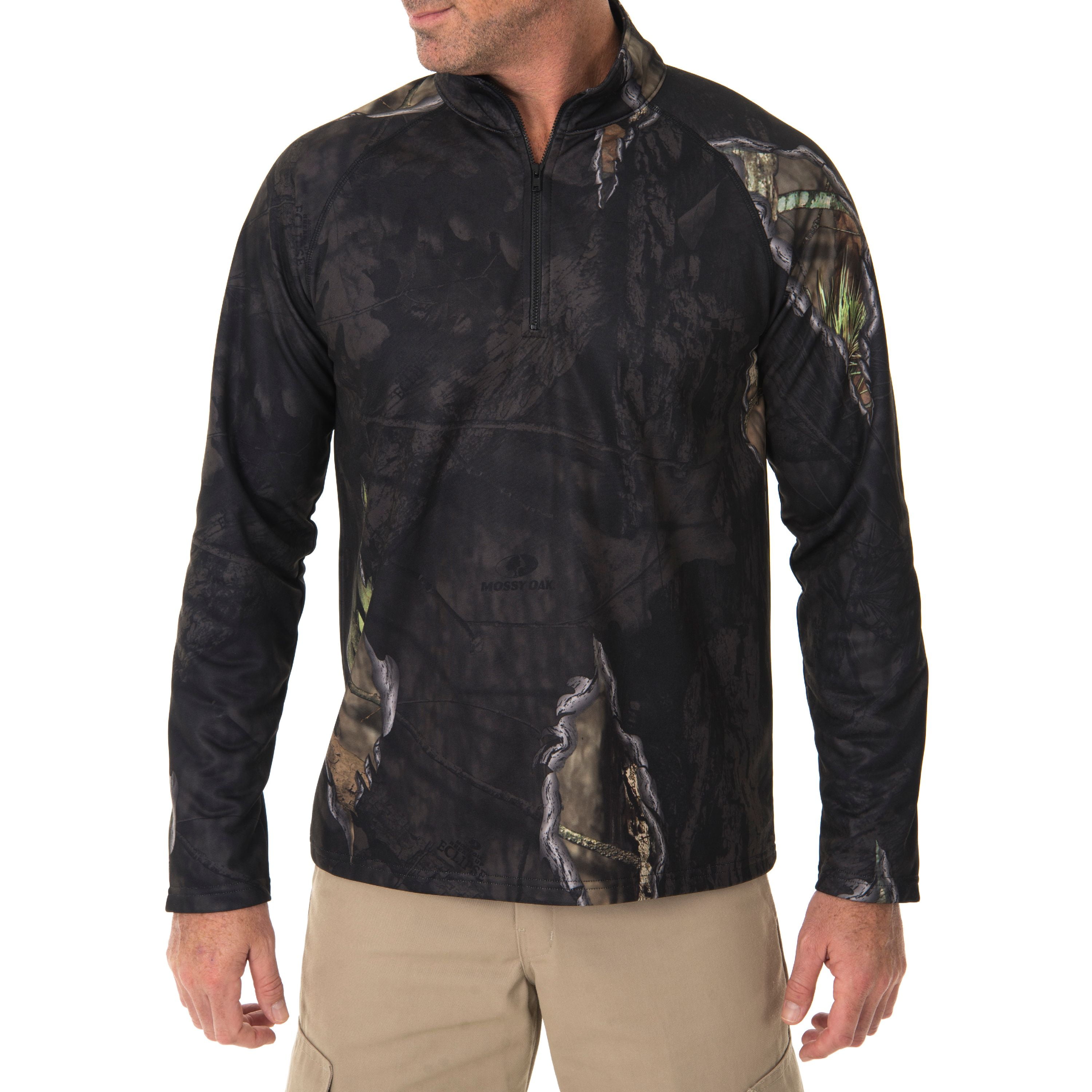 Realtree & Mossy Oak Men's Fleece Performance Camo 1/4 Zip Jacket