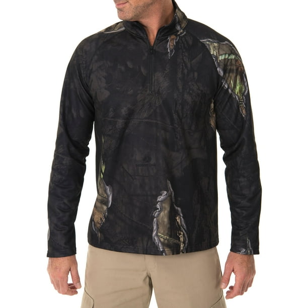 Realtree & Mossy Oak Men's Fleece Performance Camo 1/4 Zip Jacket
