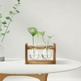 thumbnail image 7 of Uxcell Propagation Vases for Plants with Wooden Stand, Glass Vase, Wood Color (3 Bulb), 7 of 7