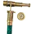 thumbnail image 4 of Maritime Treasures Vintage Brass Telescope Handle Wooden Leather Walking Stick Cane Spyglass Scope Men and Women Handmade Designer Everyday Use Best Gifts, 4 of 4