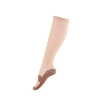 Copper fiber long tube pressure socks nylon pressure outdoor sports Compres Socks socks-skin colour-XXL
