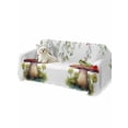 thumbnail image 2 of Mushroom Frogs Couch Cover Sofa Covers 3 Cushion Sectional Couch, Spring Floral Summer Eucalyptus Leaves Washable Sofa Covers Slipcover Sectional Sofa Cover, Furniture Protector 71"x150", 2 of 9