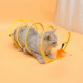 thumbnail image 4 of Jouet Tunnel en Maille Pliable en Forme de S pour Animaux de Compagnie avec Cadre en Fil d'Acier, Balle Interactive en Sisal et Souris à Plumes, Conception Durable Résistante aux Rayures, 19,68 Pouces, Idéal pour Chats, Lapins,, 4 of 8