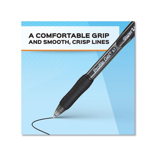 Profile Gel Pen, Retractable, Medium 0.7 mm, Blue Ink, Translucent Blue Barrel, Dozen Profile Gel Pen, Retractable, Medium 0.7 mm, Blue Ink, Translucent Blue Barrel, Dozen