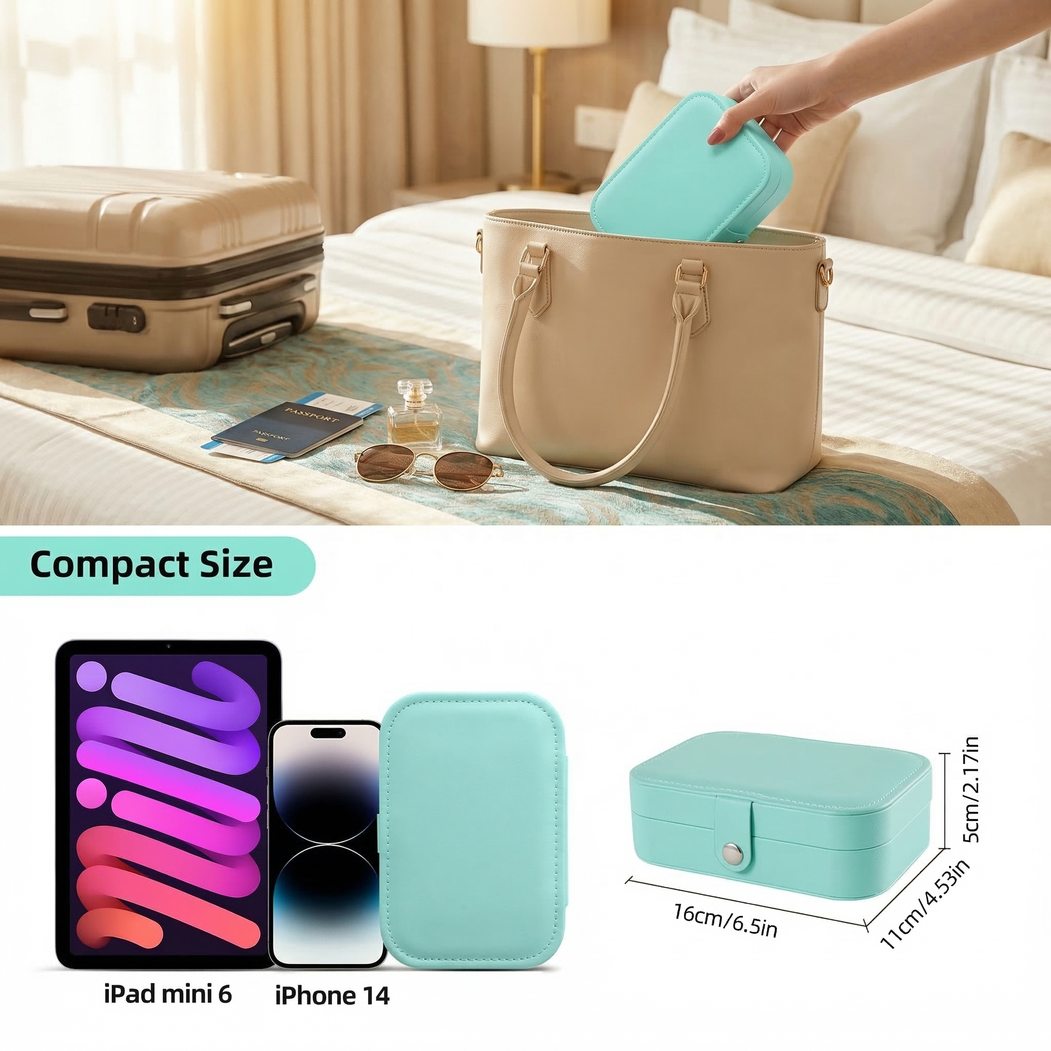 Casegrace Double-Layer Travel Jewelry Box photo 7