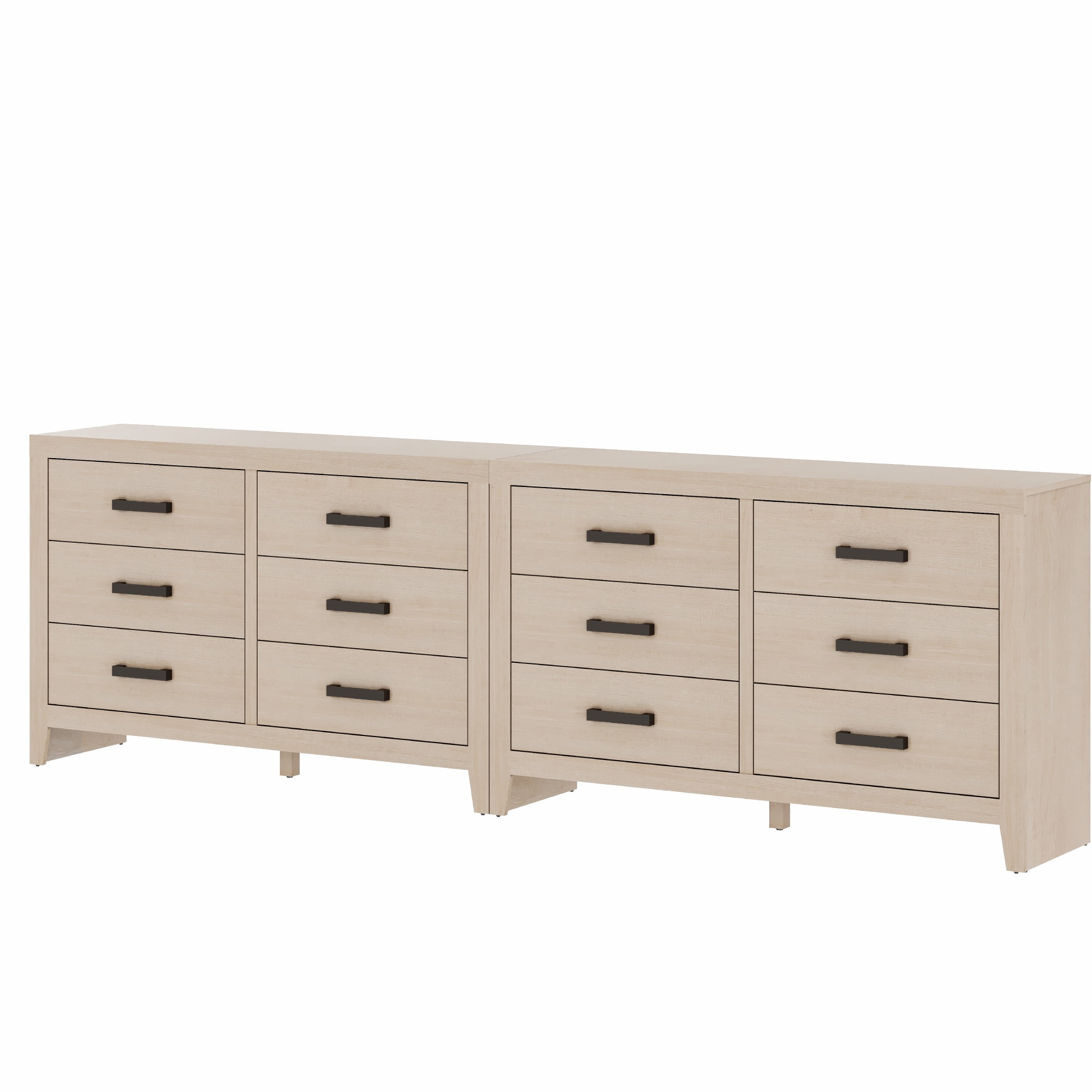 WAMPAT TV Stand for TVs up to 110 Inch, Farmhouse Wood Entertainment Center with 12 Drawers, Storage Media Console Cabinet for Living Room