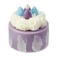 thumbnail image 2 of Cake Shape Cute Strawberry Purple Cake Shaped Scented Candle, Love Themed Aromatherapy Wax Gift, Heart Warming Birthday Graduation Holiday Souvenir for Friends and Couples, AKLJWH, Purple, 2 of 5