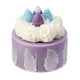 thumbnail image 2 of Vela perfumada de pastel morado | Cera decorativa con forma de corazón de fresa | 7 x 7 x 6,5 cm | Bonito regalo de cumpleaños, graduación y festividades | Fácil de encender, con un toque vibrante, 2 of 6