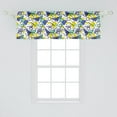 thumbnail image 2 of Ambesonne Modern Window Valance, Geometric Retro Theme, 42" x 18", Blue Yellow and Black, 2 of 3
