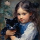 thumbnail image 1 of 5D DIY Taladro Niña Gato Kit Del 30x30cm, 1 of 9