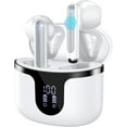 thumbnail image 1 of Auriculares inalámbricos BHNYBWUL Bluetooth 5.4 con micrófono ENC, blancos, 1 of 7