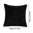 thumbnail image 3 of Zynviq 18x18inch Decorative Pillow Covers Black Couch Pillow Covers Solid Color Polyester Square with Zipper, 3 of 6