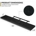 thumbnail image 3 of Floating Shelves - 12 Inch Rustic Wooden Wall Shelves - Extra Deeper & Thicker Wall Mounted Storage Shelf for Living Room, Kitchen, Farmhouse - 55" W x 12" D x 1.8" H - Rustic Black, 3 of 14