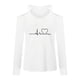 thumbnail image 4 of Moda mujer cuello en V manga larga otoño electrocardiograma estampado hombro frío blusa suelta Tops Pompotops  gfhjh21127, 4 of 5