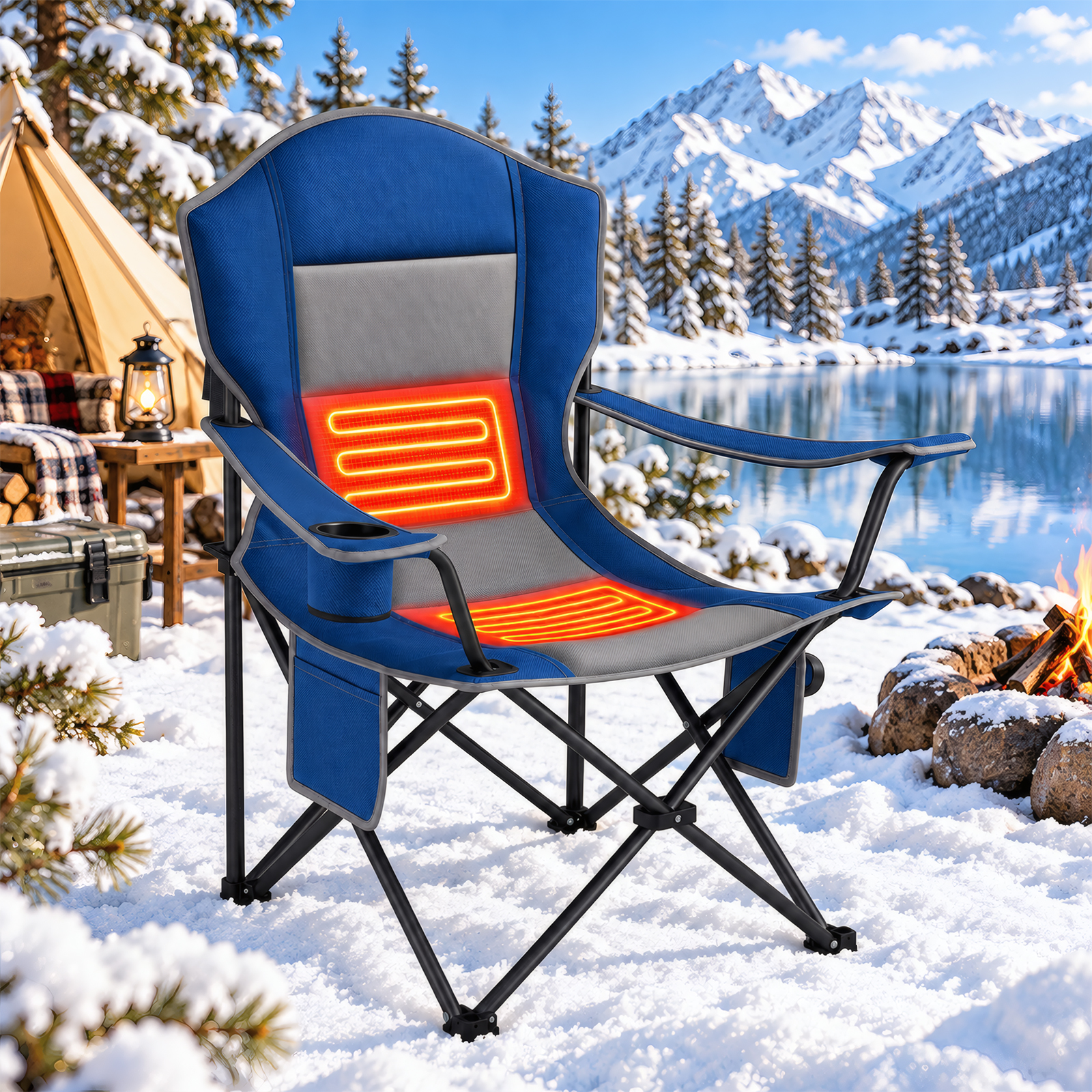 Simenmax Heated Camping Chair with USB Power photo 1