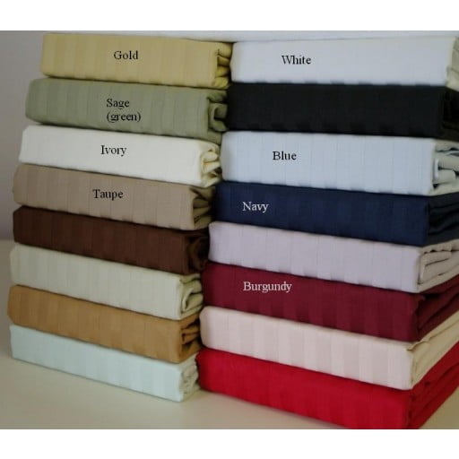 Egyptian 600 Thread Count Twin Extra Long Stripe Sheets