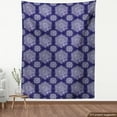 thumbnail image 3 of Ambesonne Ethnic Fabric by the Yard Upholstery, Floral Round Retro Ornament, 2 Yards, Lavender Blue Indigo, 3 of 4