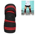 thumbnail image 1 of Genouillères, Sangles de Compression pour Gym Entraînement pour Squats pour Musculation Noir Rouge, 1 of 7