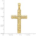 thumbnail image 2 of 10k Solid Yellow Gold Nugget Religious Faith Cross Pendant Necklace Pendant for Women - 2.8 Grams, 2 of 2